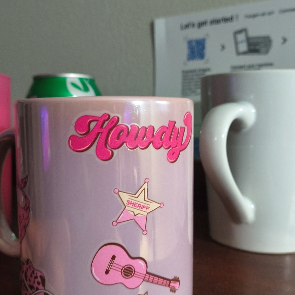 Howdy Pink Decorative Ceramic Mug - Unbranded